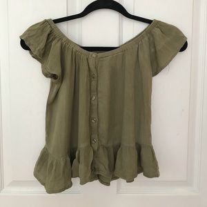 Cropped Butted Down Blouse